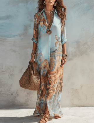 Baroque™️ | Elegant flowing summer dress - Harry & Olivia Birmingham