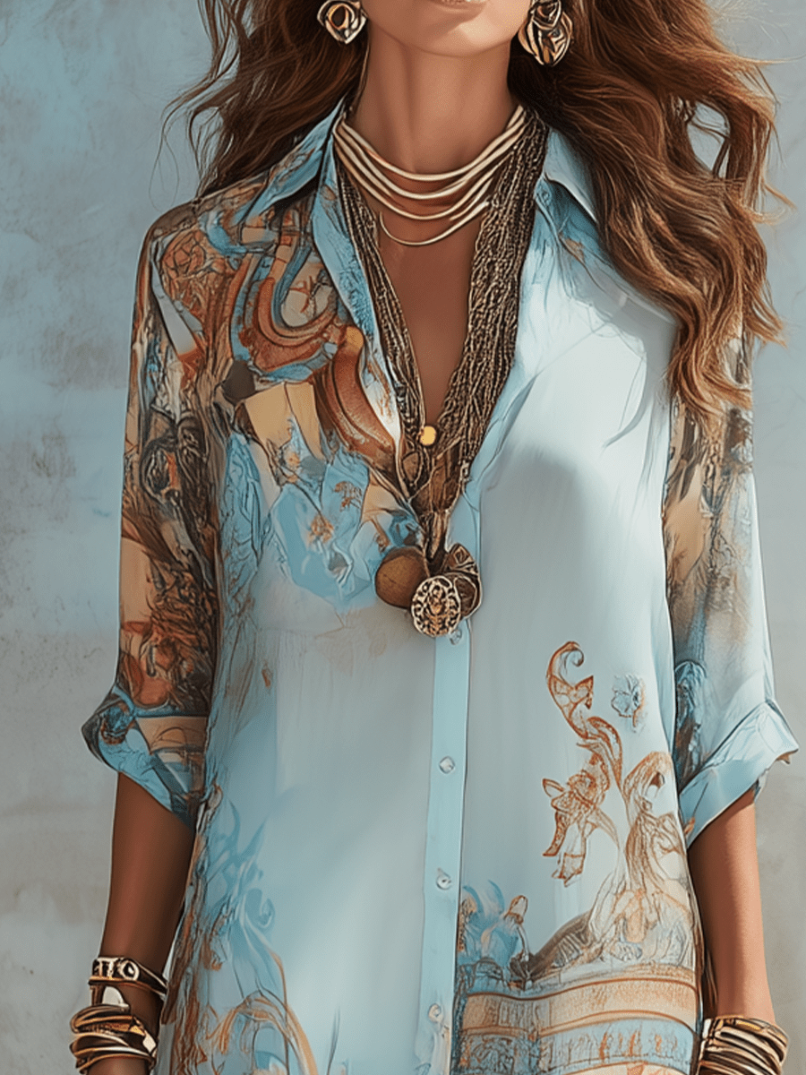 Baroque™️ | Elegant flowing summer dress - Harry & Olivia Birmingham
