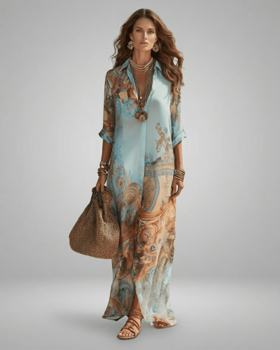 Baroque™️ | Elegant flowing summer dress - Harry & Olivia Birmingham