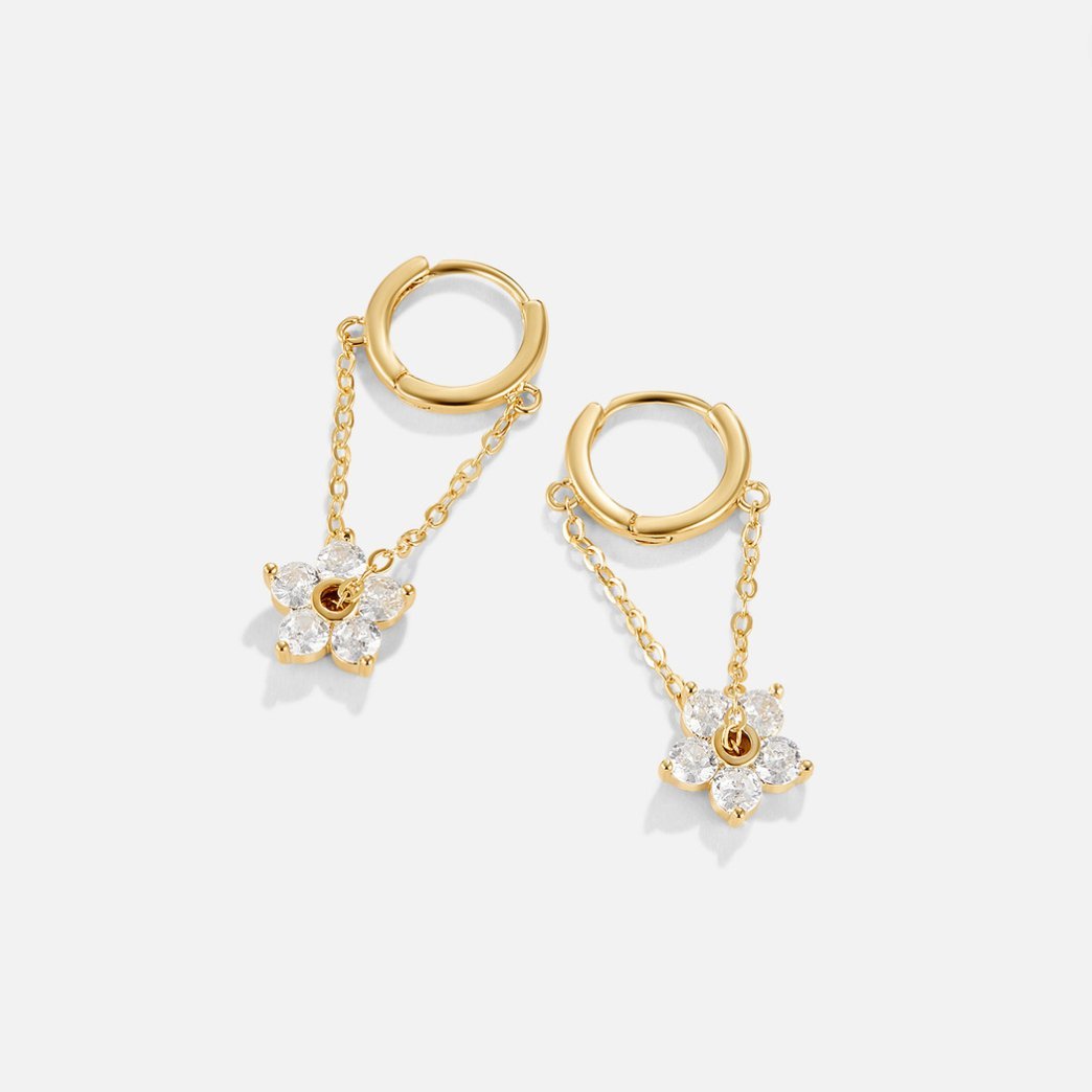 Blooming Petal Crystal Earrings - Harry & Olivia Birmingham