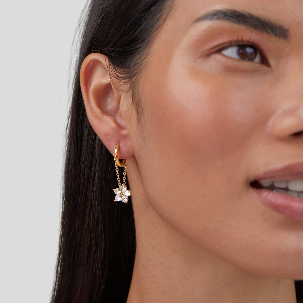 Blooming Petal Crystal Earrings - Harry & Olivia Birmingham