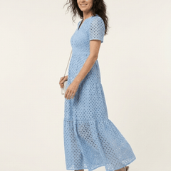 Brielle | V Neck Short Sleeve Tiered Midi Dress - Harry & Olivia Birmingham