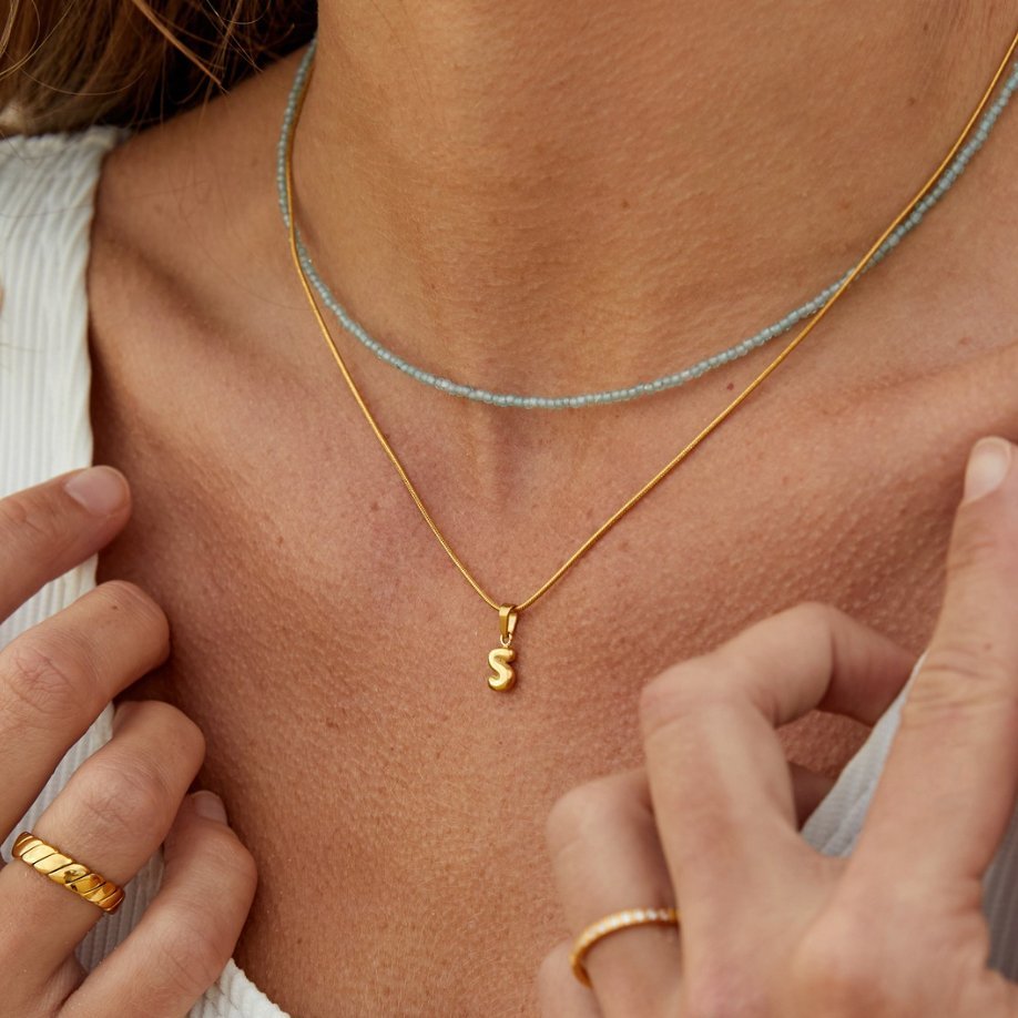Bubble Letter Necklace - Harry & Olivia Birmingham