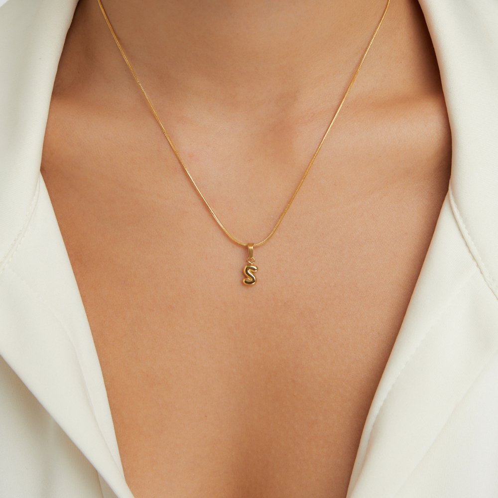 Bubble Letter Necklace - Harry & Olivia Birmingham