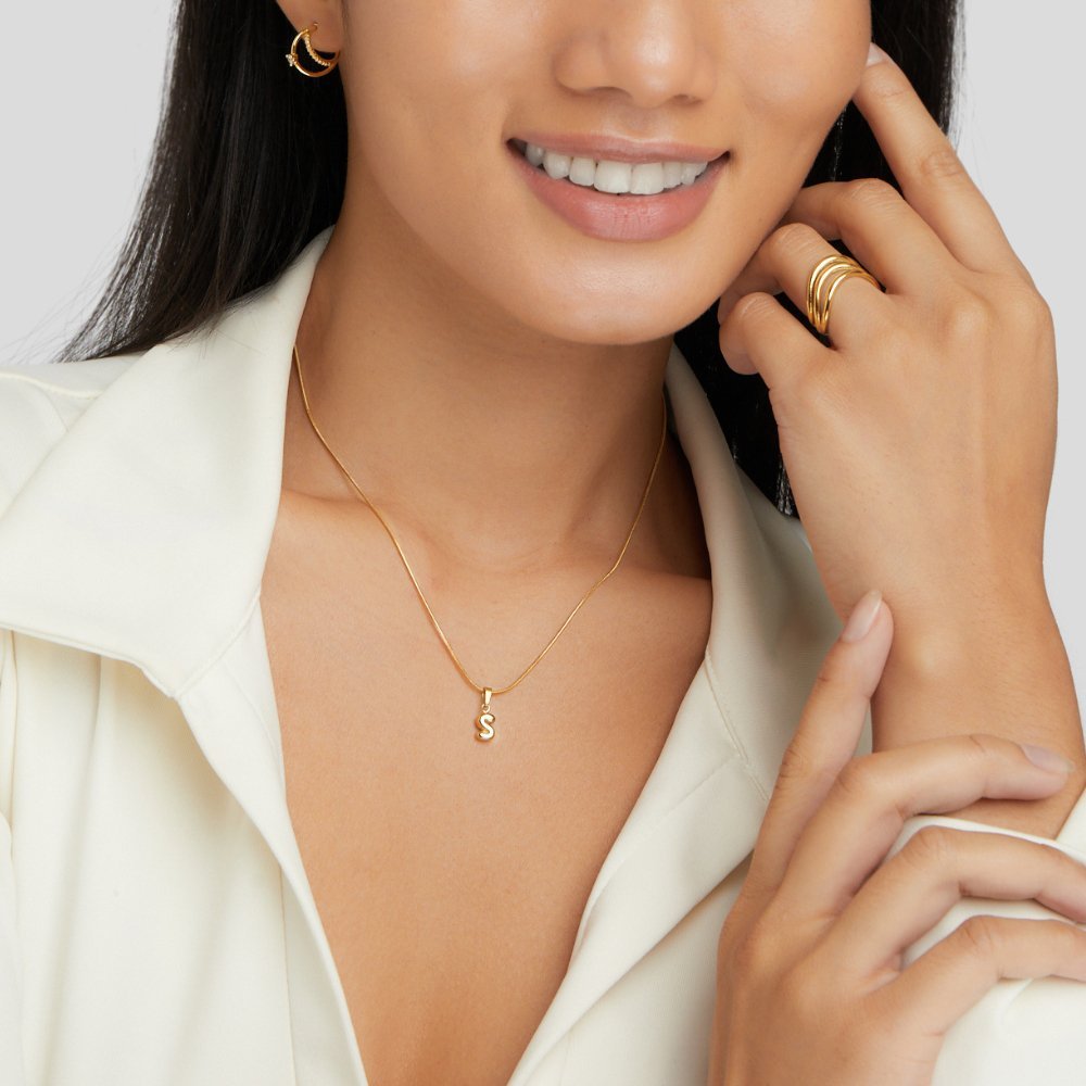 Bubble Letter Necklace - Harry & Olivia Birmingham
