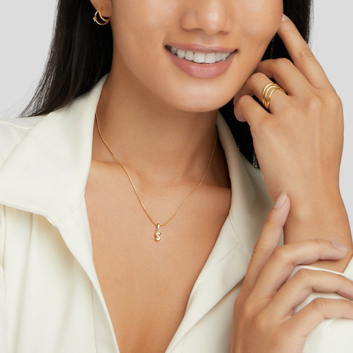 Bubble Letter Necklace - Harry & Olivia Birmingham