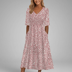 CARLINE | Polka Dot Midi Dress - Harry & Olivia Birmingham