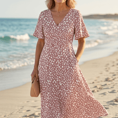 CARLINE | Polka Dot Midi Dress - Harry & Olivia Birmingham