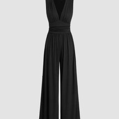 CHARITY – Chic Sleeveless Wide-Leg Jumpsuit - Harry & Olivia Birmingham