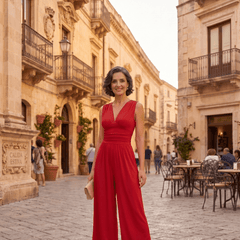 CHARITY – Chic Sleeveless Wide-Leg Jumpsuit - Harry & Olivia Birmingham