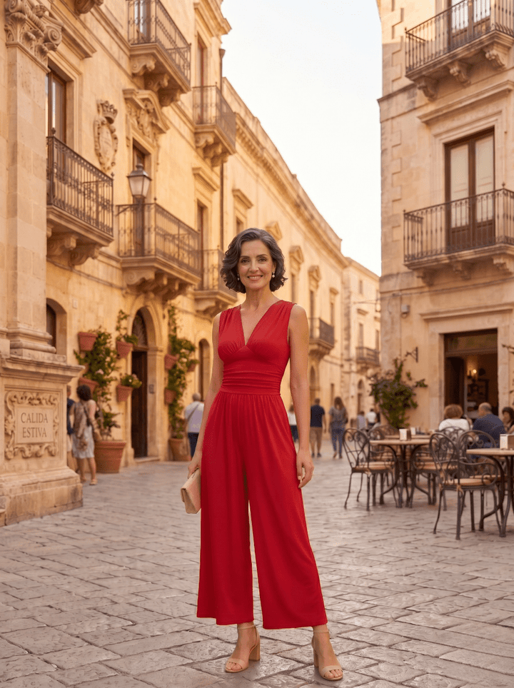 CHARITY – Chic Sleeveless Wide-Leg Jumpsuit - Harry & Olivia Birmingham