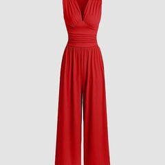 CHARITY – Chic Sleeveless Wide-Leg Jumpsuit - Harry & Olivia Birmingham