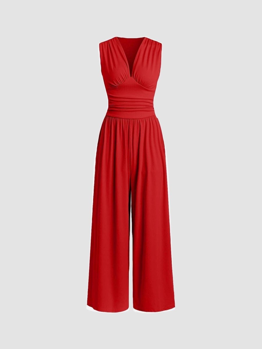 CHARITY – Chic Sleeveless Wide-Leg Jumpsuit - Harry & Olivia Birmingham