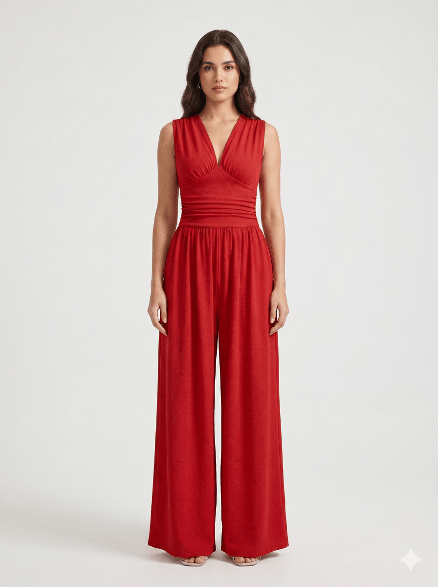 CHARITY – Chic Sleeveless Wide-Leg Jumpsuit - Harry & Olivia Birmingham