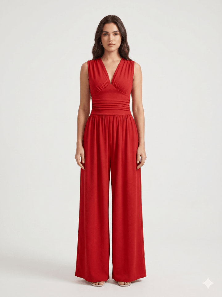 CHARITY – Chic Sleeveless Wide-Leg Jumpsuit - Harry & Olivia Birmingham