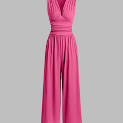 CHARITY – Chic Sleeveless Wide-Leg Jumpsuit - Harry & Olivia Birmingham