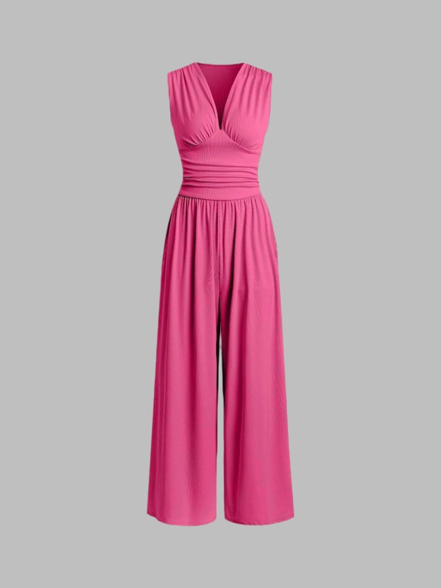 CHARITY – Chic Sleeveless Wide-Leg Jumpsuit - Harry & Olivia Birmingham
