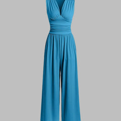 CHARITY – Chic Sleeveless Wide-Leg Jumpsuit - Harry & Olivia Birmingham