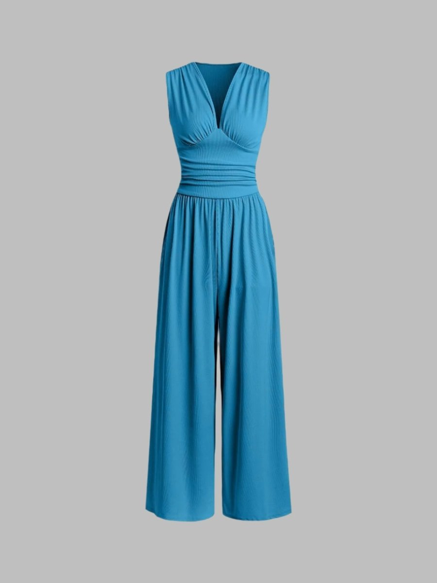 CHARITY – Chic Sleeveless Wide-Leg Jumpsuit - Harry & Olivia Birmingham