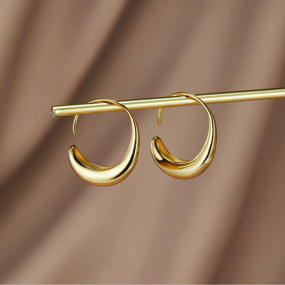 Classic Drop Hoop Earrings - Harry & Olivia Birmingham