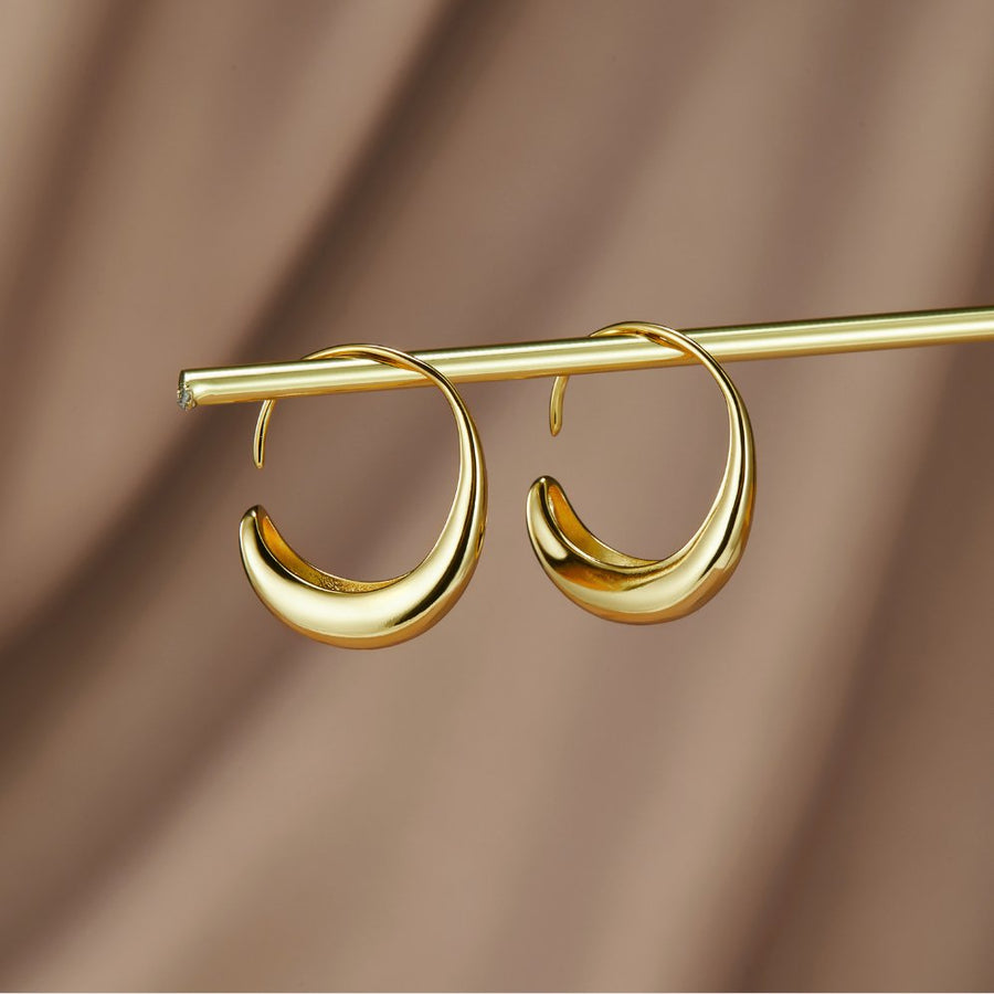 Classic Drop Hoop Earrings - Harry & Olivia Birmingham