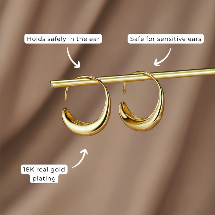 Classic Drop Hoop Earrings - Harry & Olivia Birmingham