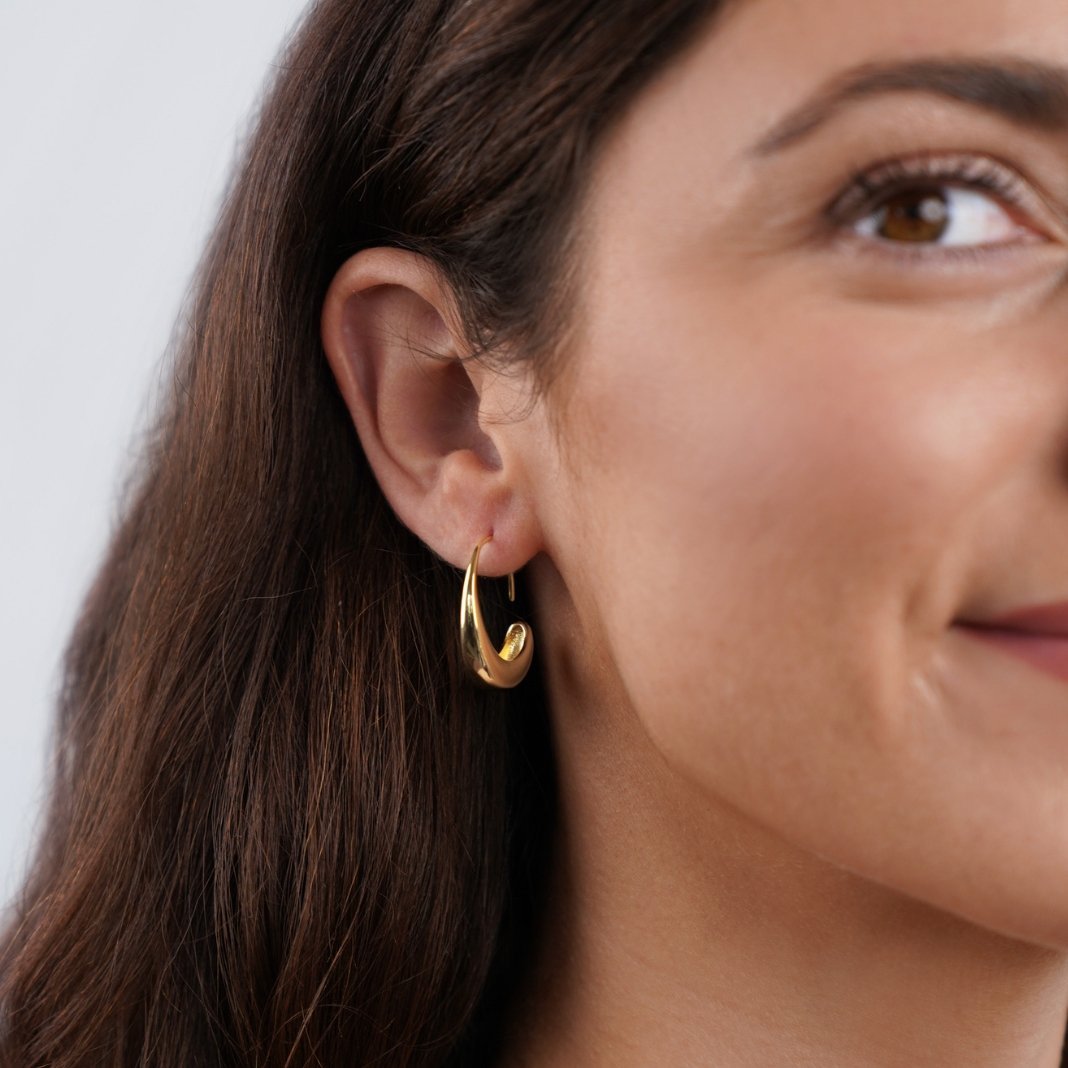 Classic Drop Hoop Earrings - Harry & Olivia Birmingham