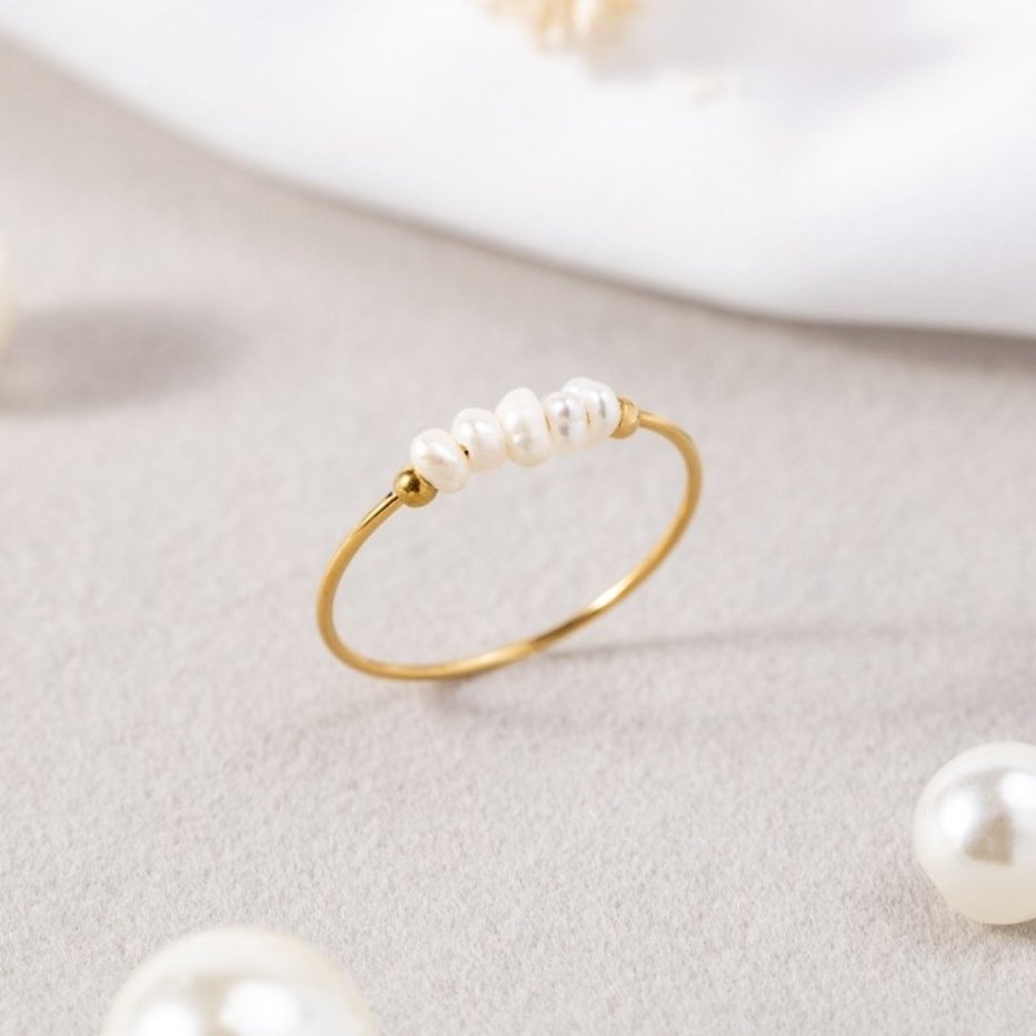 Classic Freshwater Pearl Ring - Harry & Olivia Birmingham