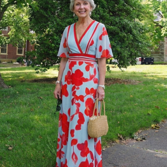 Corinne | V Neck Short Sleeve Floral Maxi Dress - Harry & Olivia Birmingham