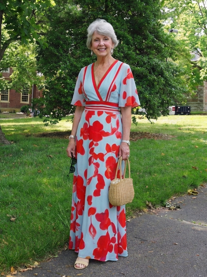 Corinne | V Neck Short Sleeve Floral Maxi Dress - Harry & Olivia Birmingham