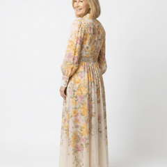 Cressida | Floral Sheer Long Sleeve Maxi Dress - Harry & Olivia Birmingham