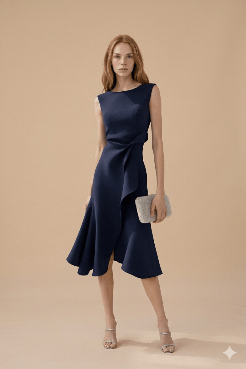 DARLENE™ | Sophisticated Midi Dress - Harry & Olivia Birmingham