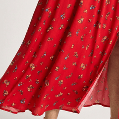 Delphine | Square Neck Floral Puff Sleeve Midi Dress - Harry & Olivia Birmingham