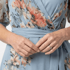 Elowen | Floral Wrap V Neck Maxi Dress - Harry & Olivia Birmingham