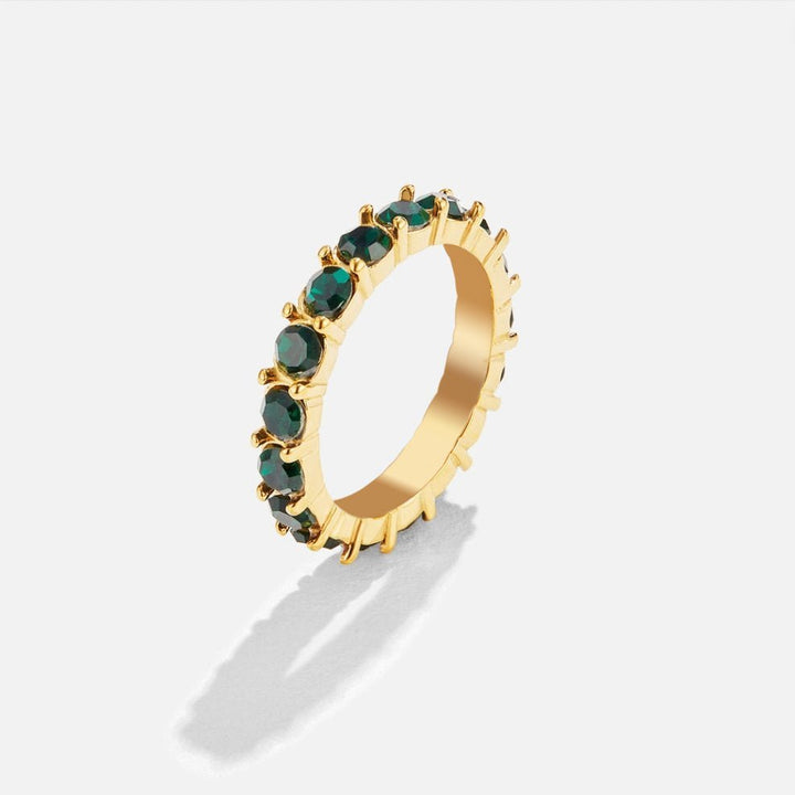 Emerald Beauty 18K Crystal Ring - Harry & Olivia Birmingham