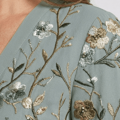 Evadne | Floral V Neck Short Sleeve Maxi Dress - Harry & Olivia Birmingham