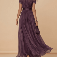 FLAVIA™ | Elegant Chiffon Dress - Harry & Olivia Birmingham