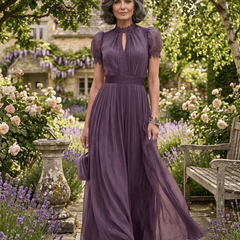 FLAVIA™ | Elegant Chiffon Dress - Harry & Olivia Birmingham