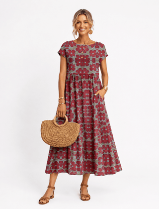 Florene | short sleeve summer dress - Harry & Olivia Birmingham