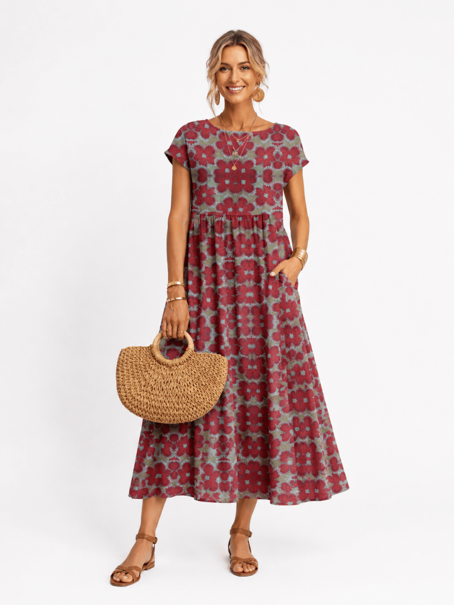 Florene | short sleeve summer dress - Harry & Olivia Birmingham