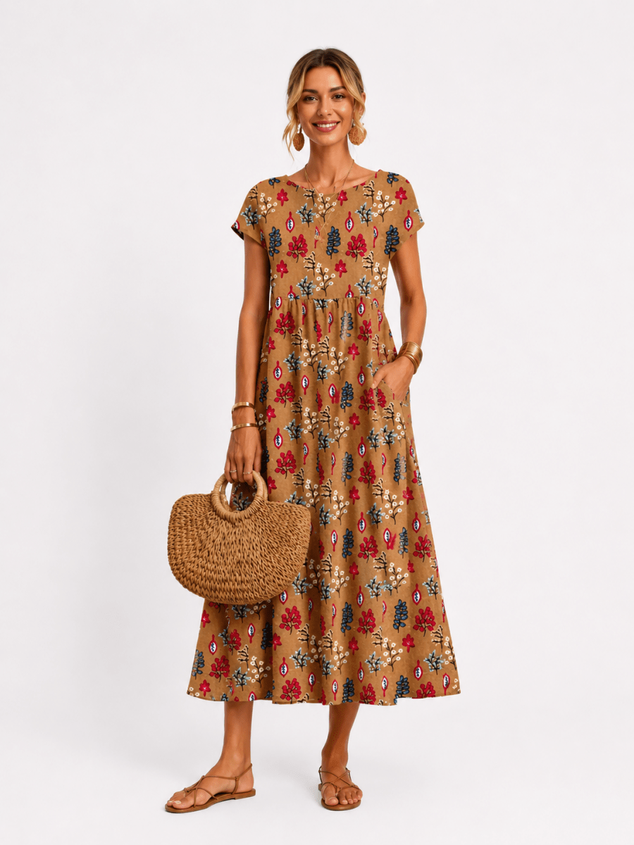 Florene | short sleeve summer dress - Harry & Olivia Birmingham