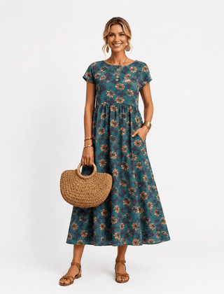 Florene | short sleeve summer dress - Harry & Olivia Birmingham