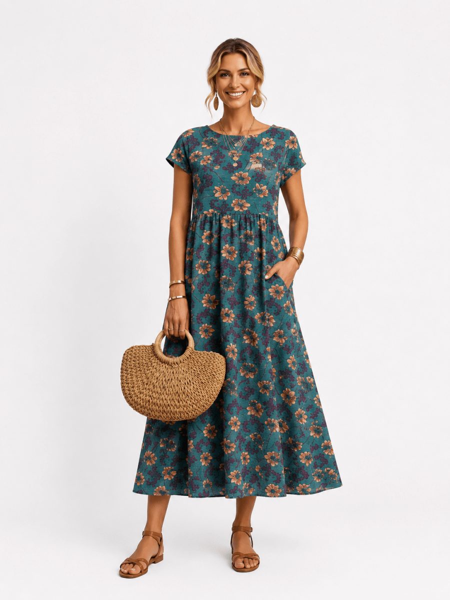Florene | short sleeve summer dress - Harry & Olivia Birmingham
