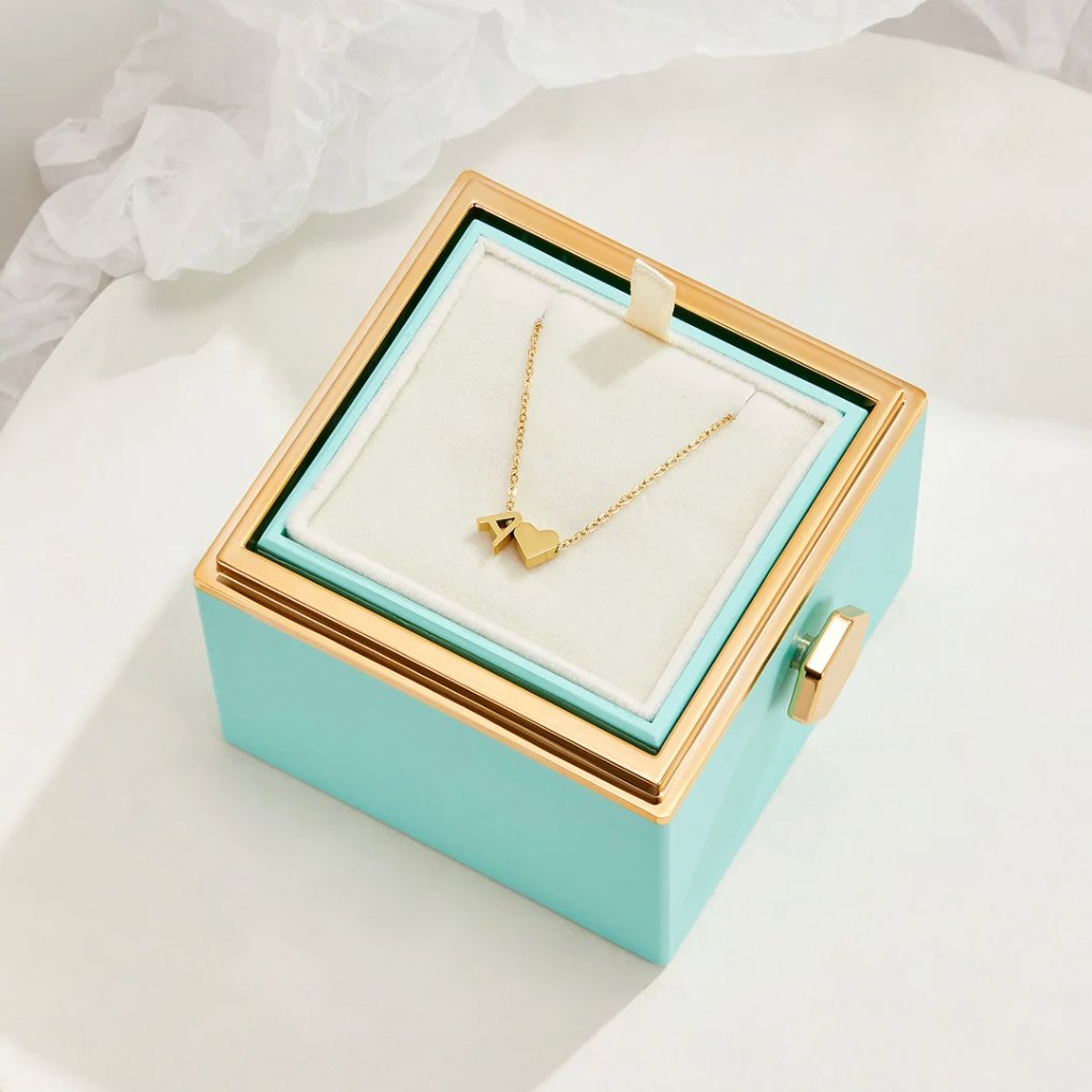 Forever Love & Letter Gold Necklace - Harry & Olivia Birmingham