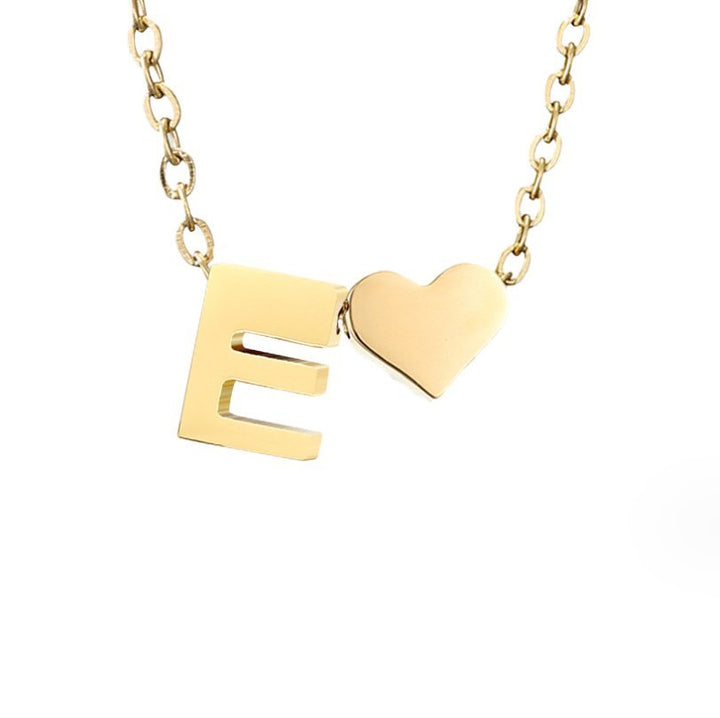 Forever Love & Letter Gold Necklace - Harry & Olivia Birmingham