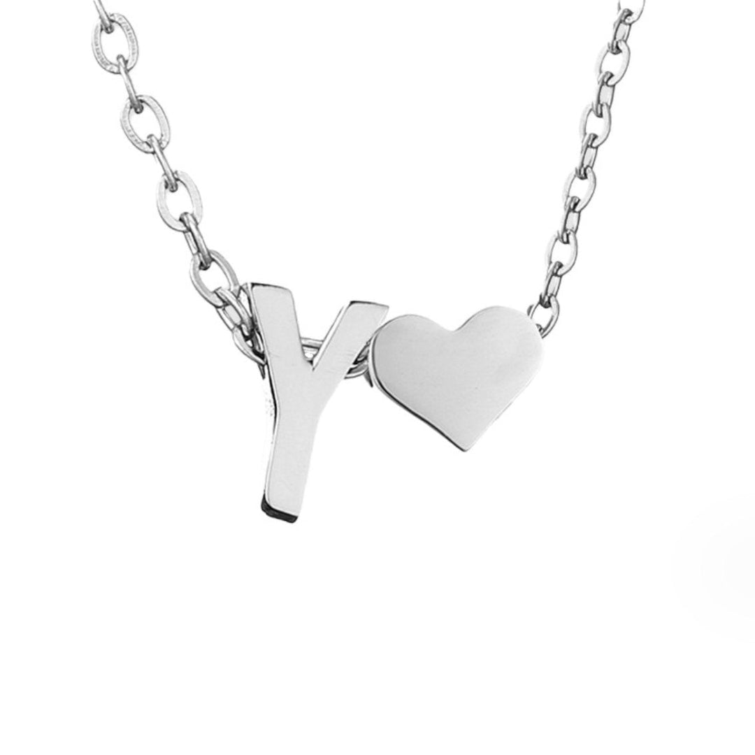 Forever Love & Letter Silver Necklace - Harry & Olivia Birmingham