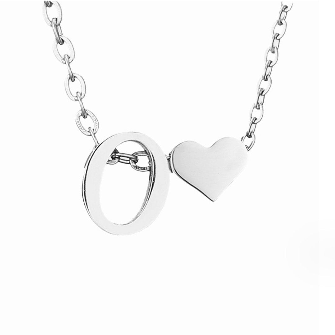 Forever Love & Letter Silver Necklace - Harry & Olivia Birmingham