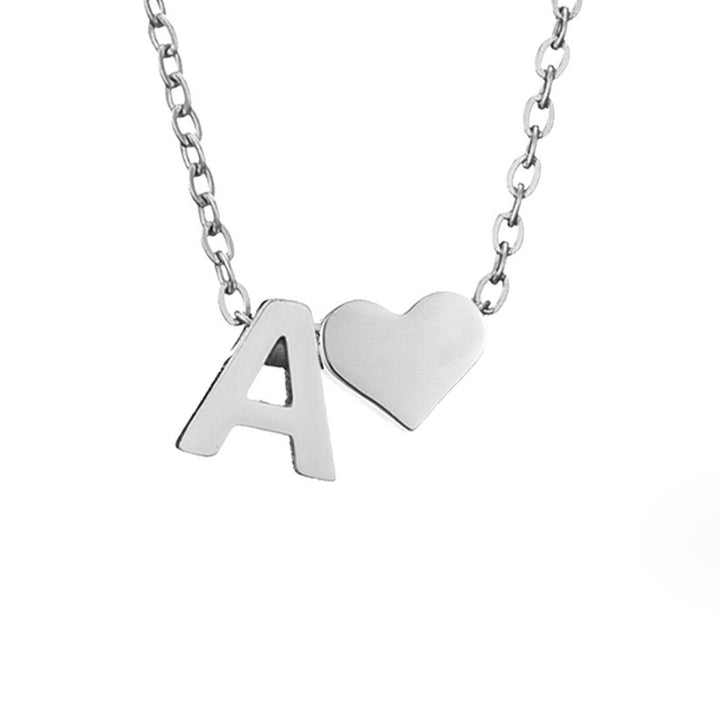 Forever Love & Letter Silver Necklace - Harry & Olivia Birmingham