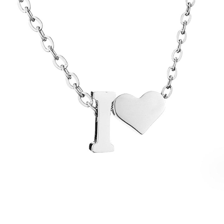 Forever Love & Letter Silver Necklace - Harry & Olivia Birmingham