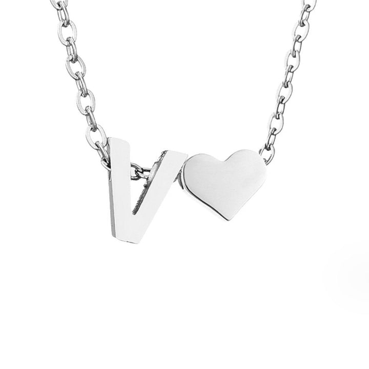 Forever Love & Letter Silver Necklace - Harry & Olivia Birmingham